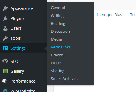 WordPress Menu e Sub-menu