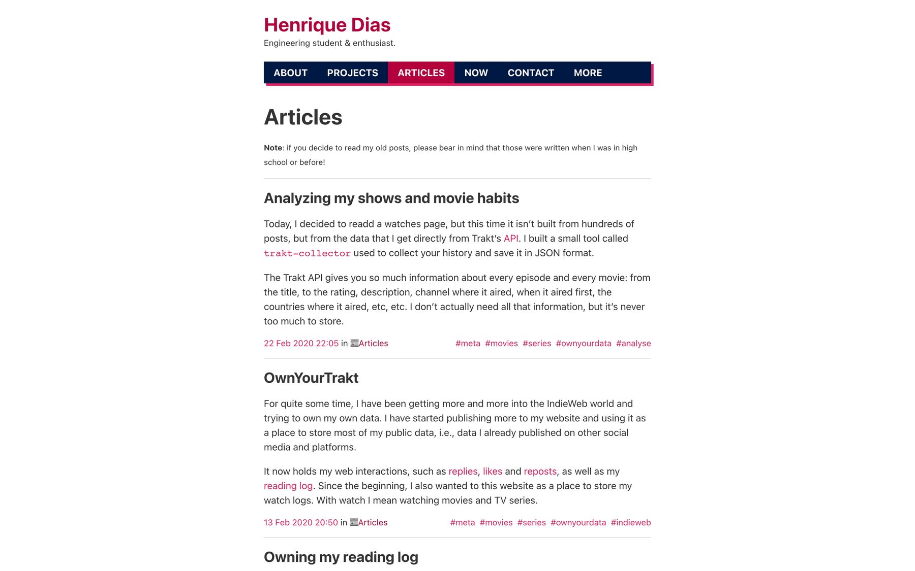 v12 (2020) Articles