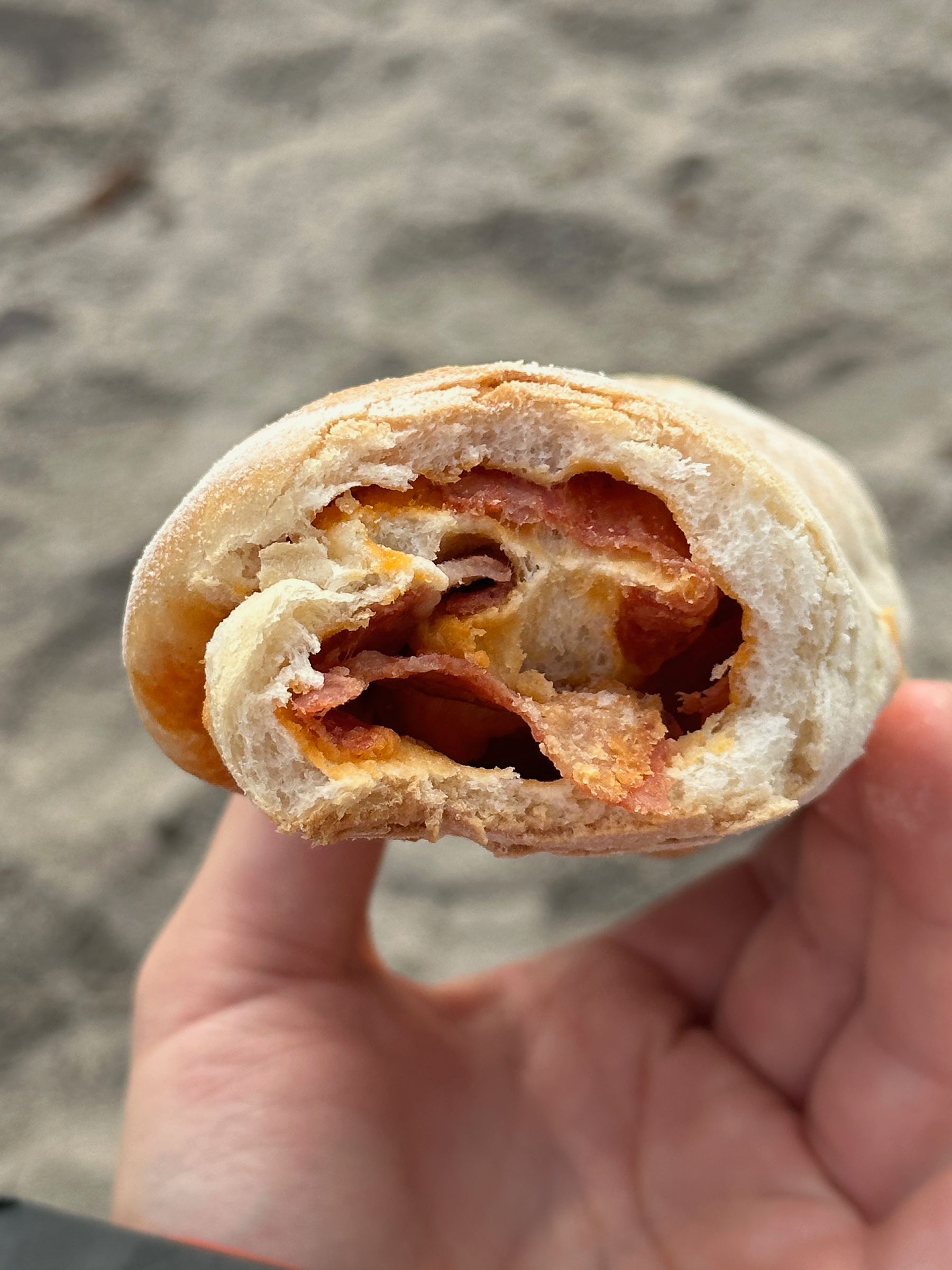 Inside of a Chorizo Bread Inside of a Chorizo Bread