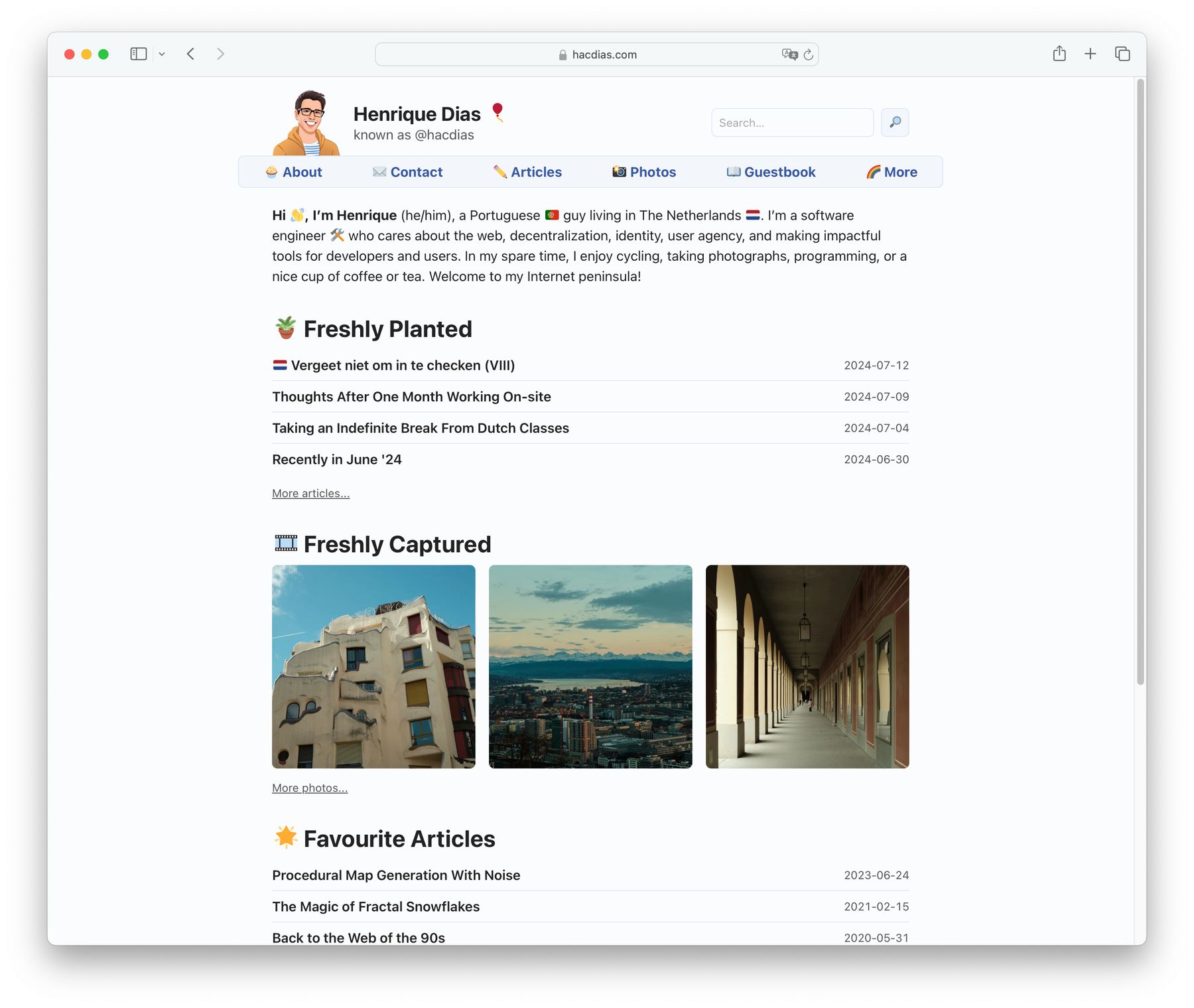 The Current Website